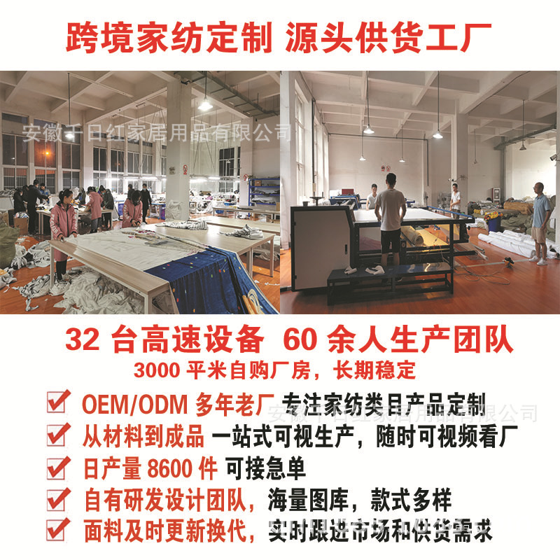 Cross-Border High-Precision Blackout Curtains Customized Digital Printing Black Silk Layer Matte Curtain Punched Hook Processor