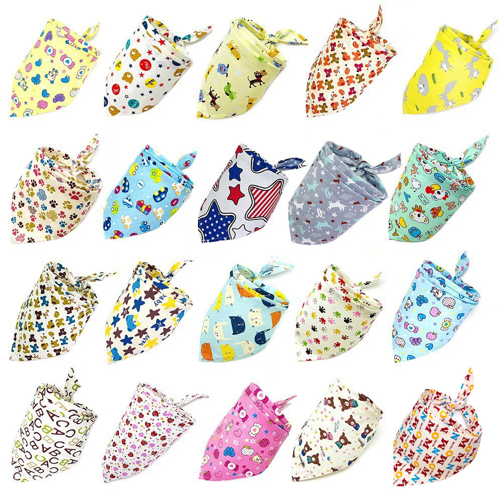 Треугольный шарф из твилла для собак, салфетка для детей, независимая упаковка