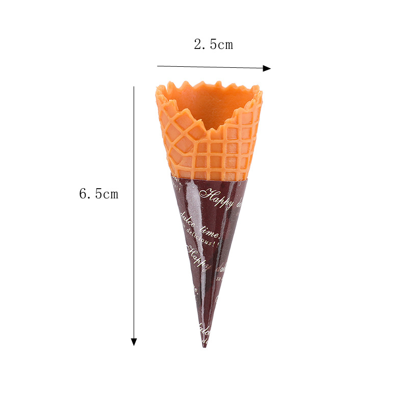 Creative Cone DIY Accessories Artificial Ice Cream Model Fake Crispy Cone Food Toy Material Package Ultra-Light Clay Hairpin