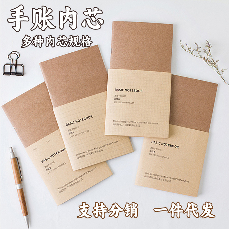 Блокнот Paper and Ink Life, серия путешествий, заменяемый блок, базовый крафт-бумажный блокнот для планирования на месяц