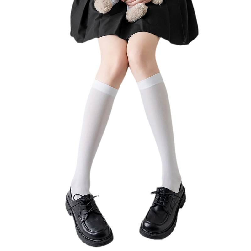 Thin Breathable Socks for Women, Velvet Calf Leg Socks, Pressure Socks, Jk Anti-Odor Sweat-Absorbing Over-The-Knee Socks for Spring, Autumn, and Winter