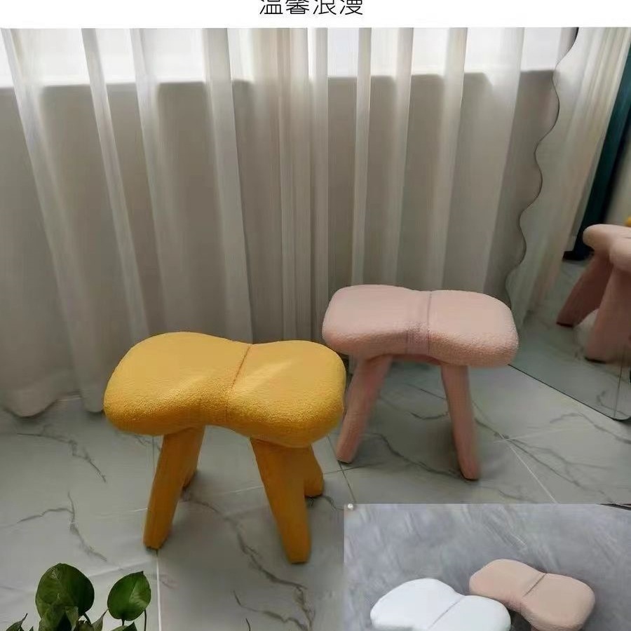 Cream Style Makeup Stool Bedroom Simple Modern Dressing Stool Internet Popular Ins Home Light Luxury Makeup Chair Nail Stool