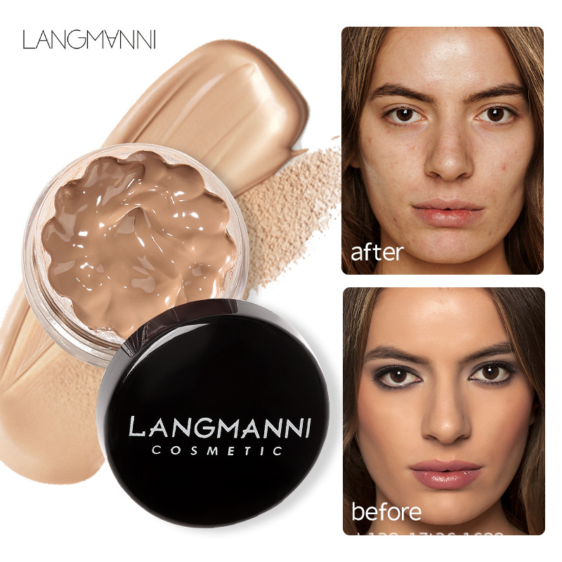 langmanni Concealer Cross-border Foreign Trade Makeup Concealer Foundation Waterproof No Makeup wish Amazon
