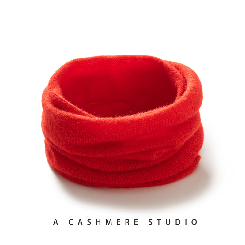 2024 winter cashmere scarf men's and women's cold-proof warm cashmere collar all-match neck protection knitted pullover scarf