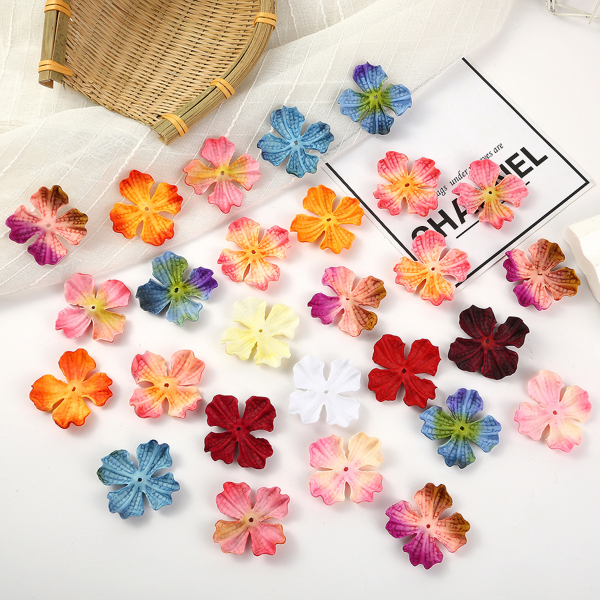 Новая симуляция цветка гортензии с обожженными краями, аксессуары для одежды, декор для головных уборов