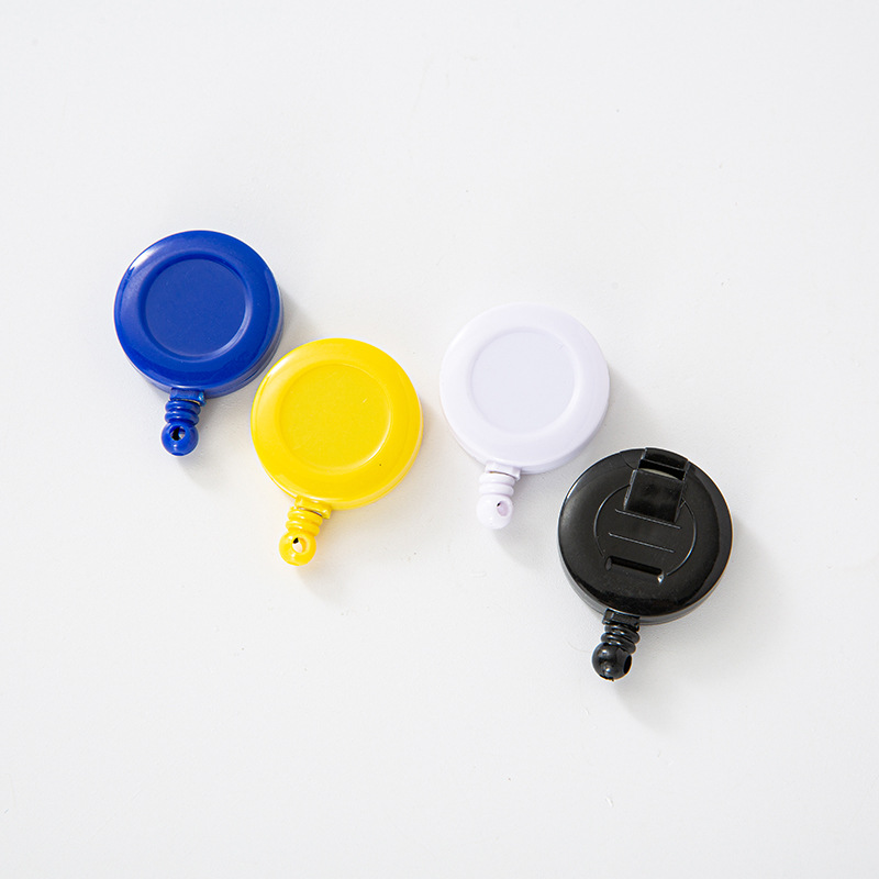 Round Retractable Buckle Outdoor Solid Color Easy-Pull Buckle Easy-Pull Buckle Puller Id Buckle Portable Retractable