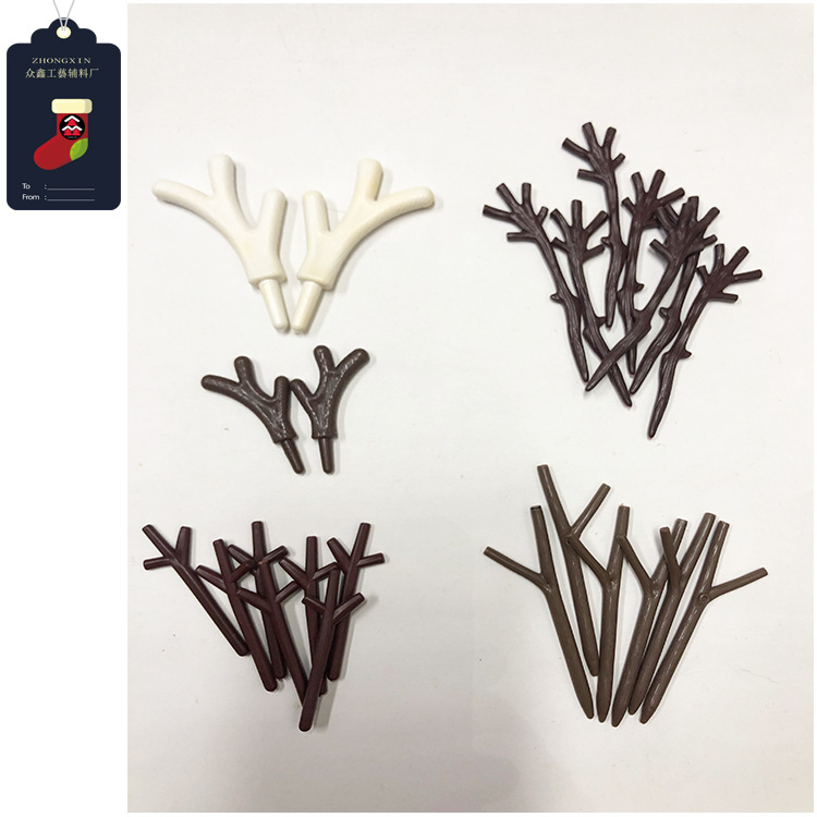 Аксессуары для снеговиков, ветки для рождественских поделок, пластиковые ветки, рога для DIY