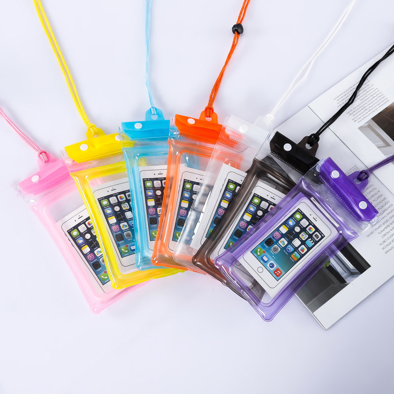 Mobile Phone Waterproof Bag Can Float Touch Screen with Air Bag for Swimming and Rafting 70% off Sealed Diving Set for Takeaway Riders to Take Photos