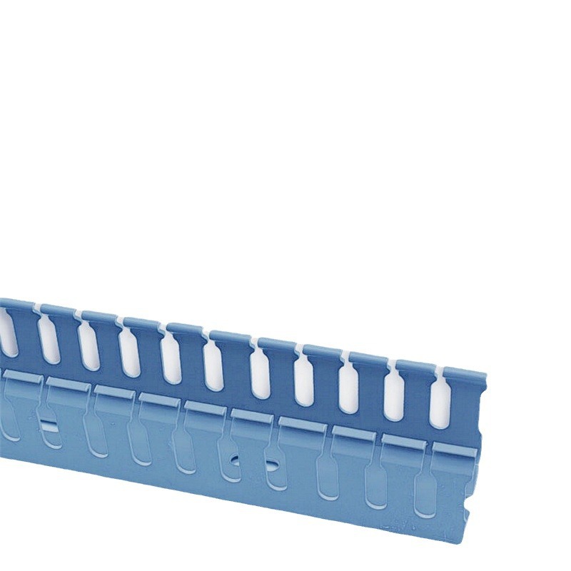 Blue wiring trough opening cabinet wiring trough electric box wire finishing wiring trough industrial U-shaped pvc wiring trough