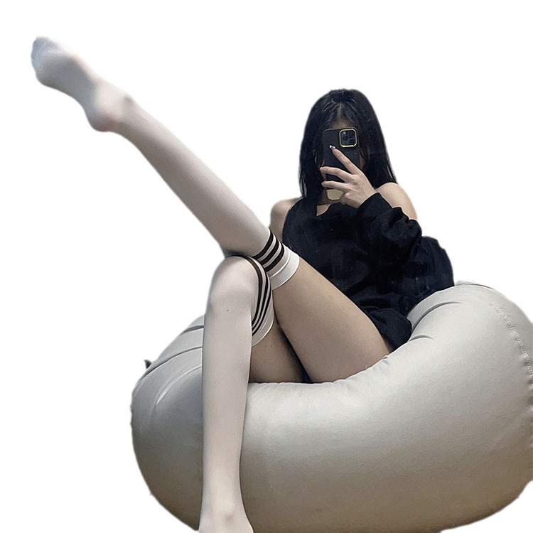 Fun Silk Stockings Spring Thin Women's Lace Black Silk Summer Sexy Long Tube Silk Stockings Lace Pure White Silk Sling