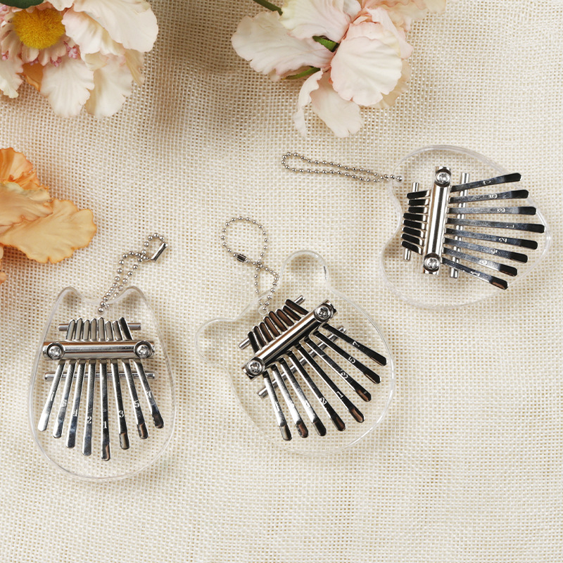 Мини 8-тональный музыкальный инструмент на пальцы кристально прозрачная калимба мини калимба подарок