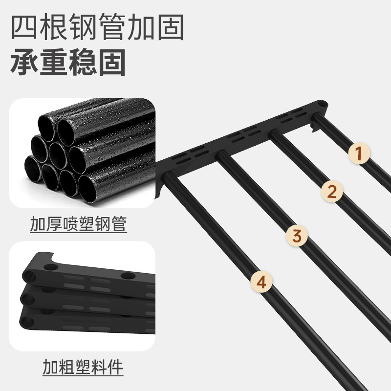 Shoe Rack Multi-layer Household Simple Door Solid College Students' Dormitory Shoe Rack Simple Multifunctional Shoe Storage Rack