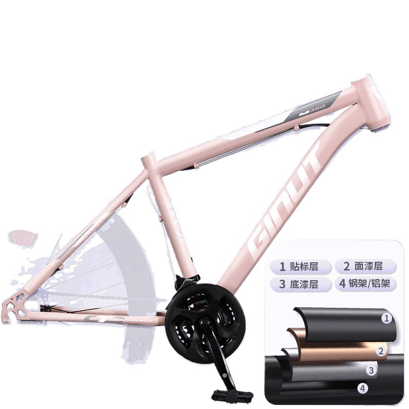 Mountain Bike Adult Female Variable Speed Youth Highway Campus Shock Absorbing Bicycle 24 Inch Male Junior High School Student