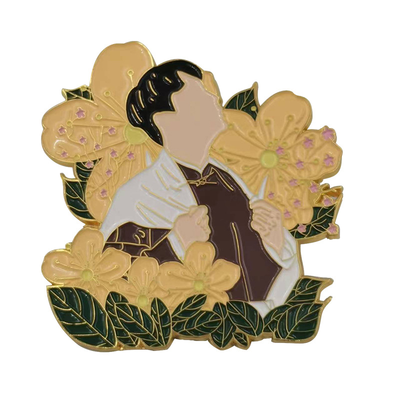 Metal Badge Custom Manufacturer Five-Pointed Star Cartoon Animation Badge Brooch Medal Custom School Badge Paint Processing