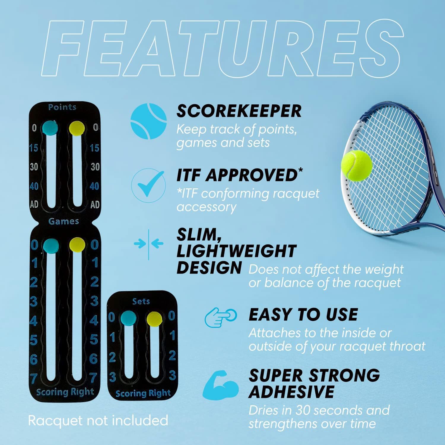 Cross-border New Tennis Score Keeper Scoring Right Tennis Scorer Accessories
