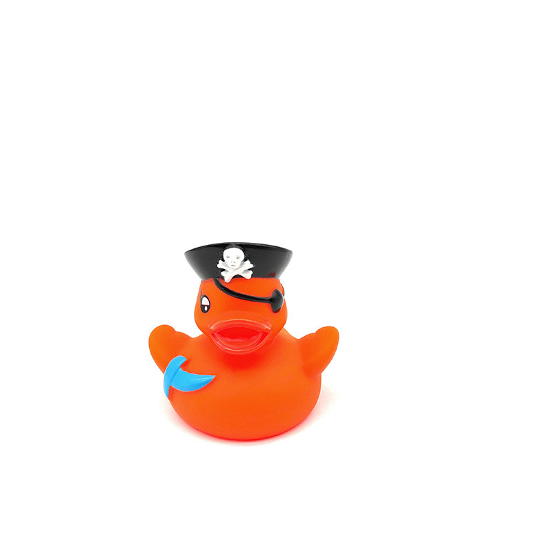 Cross-Border Hot-Selling Pirate Duck Spot Wholesale Children's Bathing and Water Toys Little Yellow Duck Pinch and Call Vinyl Toys