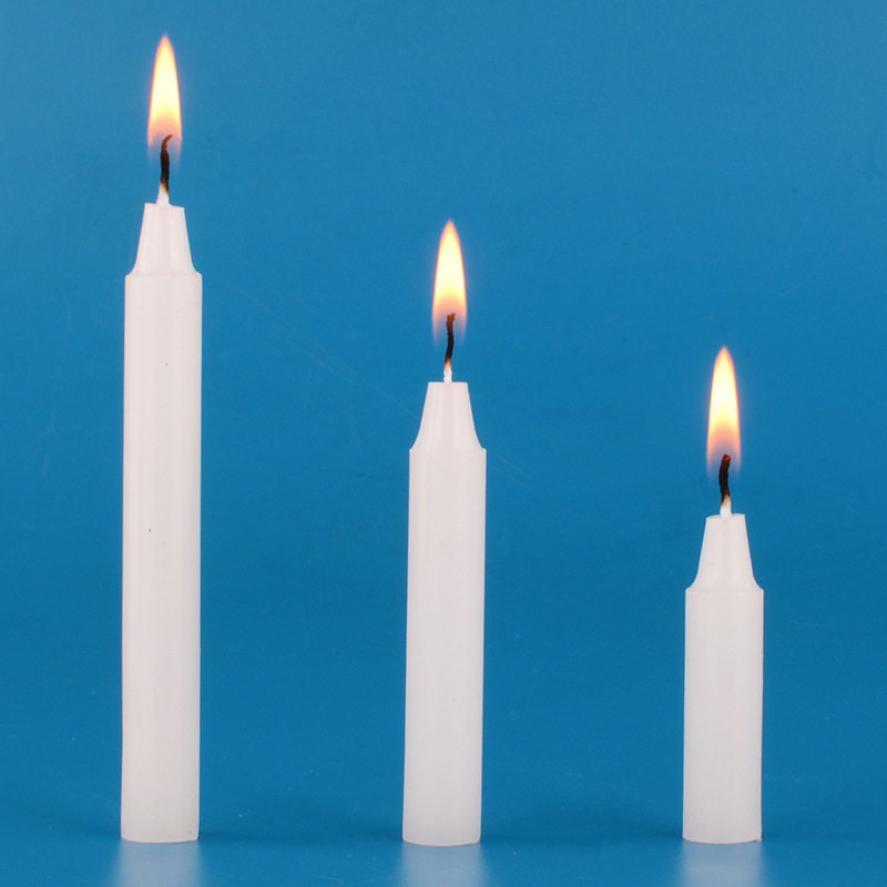 Mini Small Model 5cm Short Red Candle Head Experimental Lighting Smokeless Flavor Ordinary White Wax Incense for Buddha