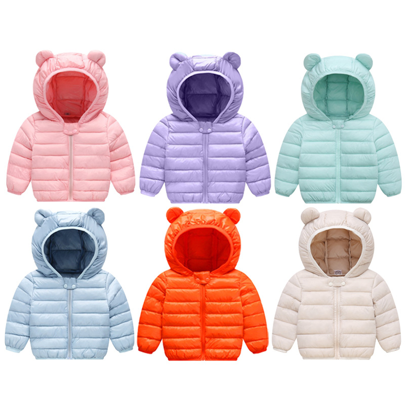 Куртки из хлопка осень-зима 2025 в корейском стиле для мальчиков и девочек, легкие утепленные куртки, детская одежда, хлопковые куртки