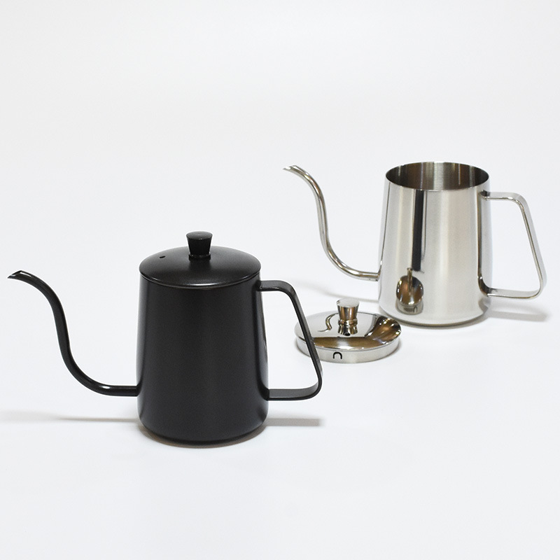 Factory wholesale 304 stainless steel coffee pot long mouth fine mouth tea kettle induction cooker for coffee hand brewing pot