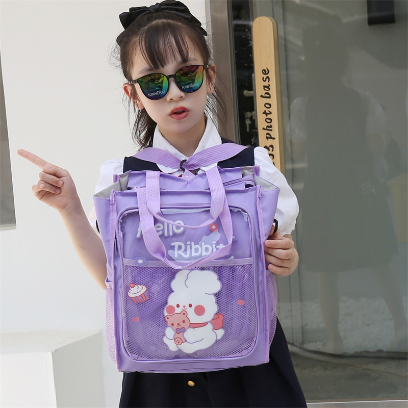 Сумка для учебных материалов, рюкзак для книг, большой объем, для учеников средней и начальной школы, с молнией