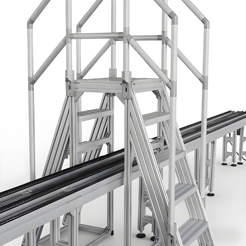 Aluminum Profile Inspection Platform, Custom-Made Aluminum Alloy Maintenance Ladder, Factory Direct Sales, Mobile Inspection Ladder Processing