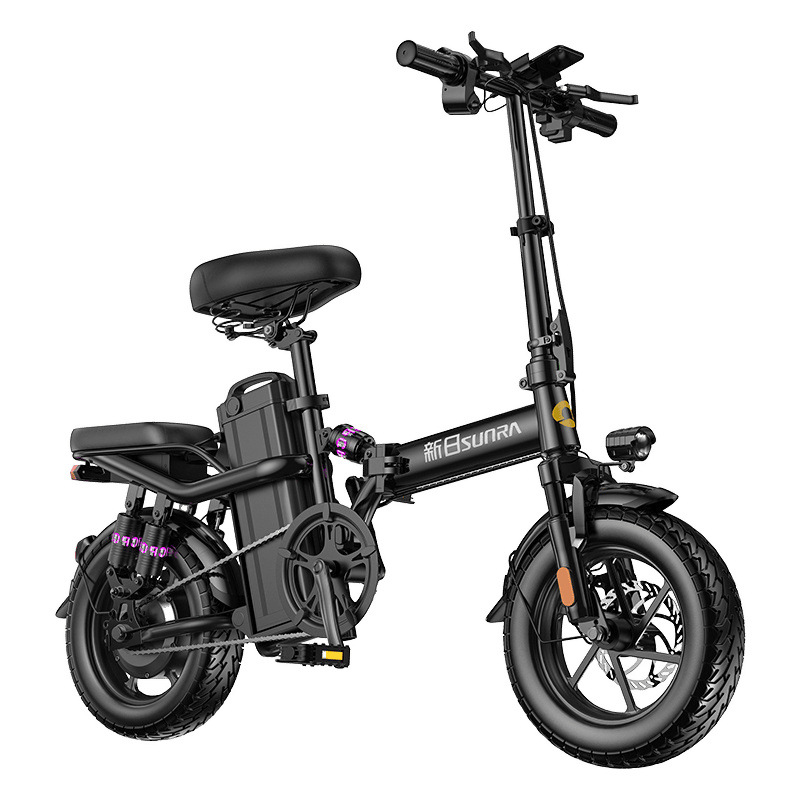 Aluminum Alloy Folding Electric Vehicle Small Driving Electric Bicycle Lithium Battery Ultra-Light Battery Vehicle Scooter Supply