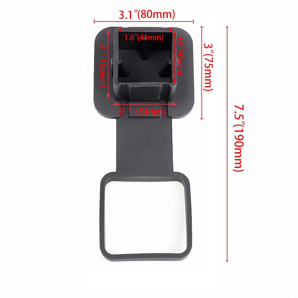 Three-dimensional American flag car modification accessories plug cover trailer hook dust plug square mouth protective cover 2 inches pull