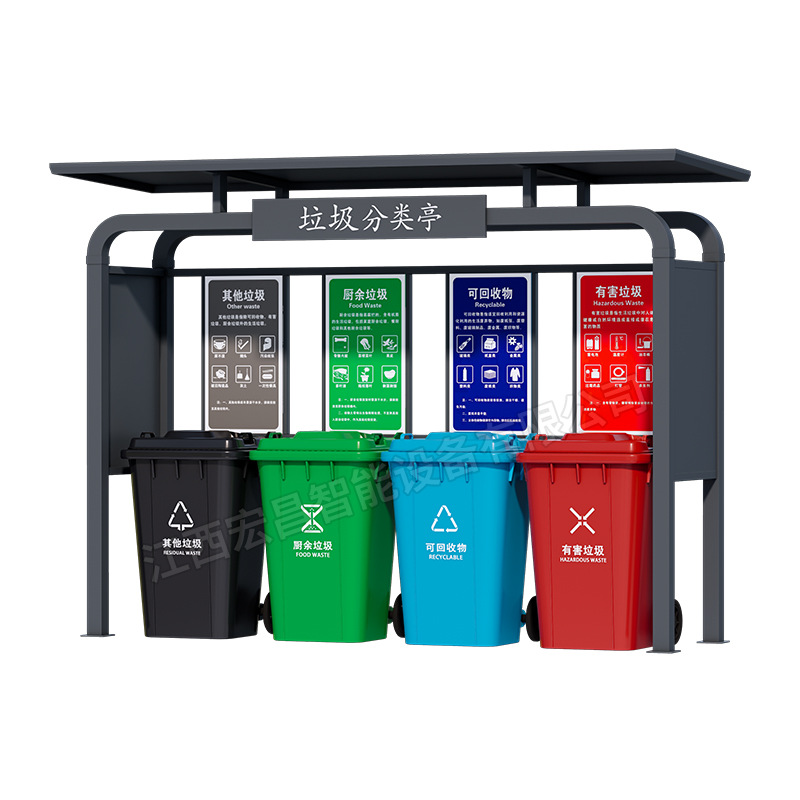 Ready-Made Garbage Sorting Kiosk, Urban Garbage Collection Kiosk, Community Garbage Sorting Station, Recycling Station, Garbage Shed Manufacturer