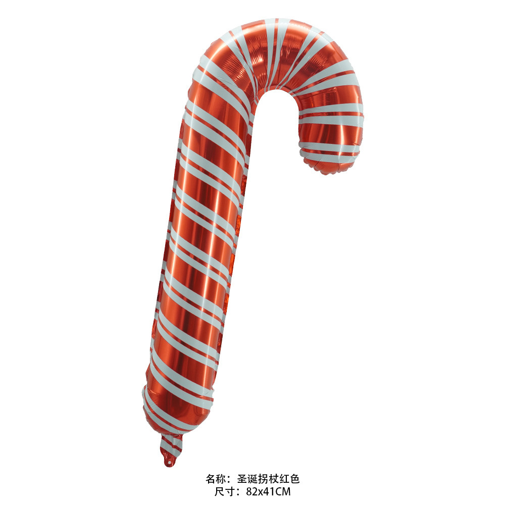 Cross-Border Christmas Aluminum Film Six-Sided Ball Gift Box Christmas Cane Windmill Lollipop Christmas Light Bulb Christmas Decoration