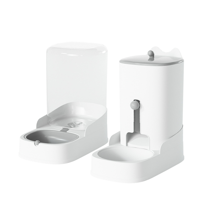 Pet automatic feeder cat drinking fountain large capacity dog bowl cat bowl dog water feeding bowl combination Bowl