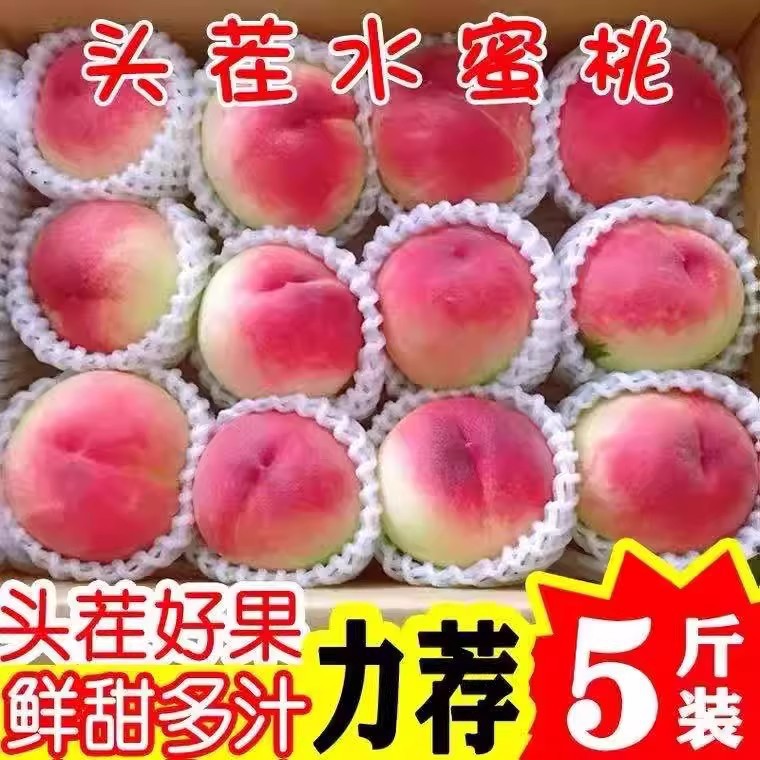 Peach Whole Box 5kg Fresh Seasonal Ripe Peaches for Pregnant Women, Crispy Sweet Peaches, Free Shipping for 5