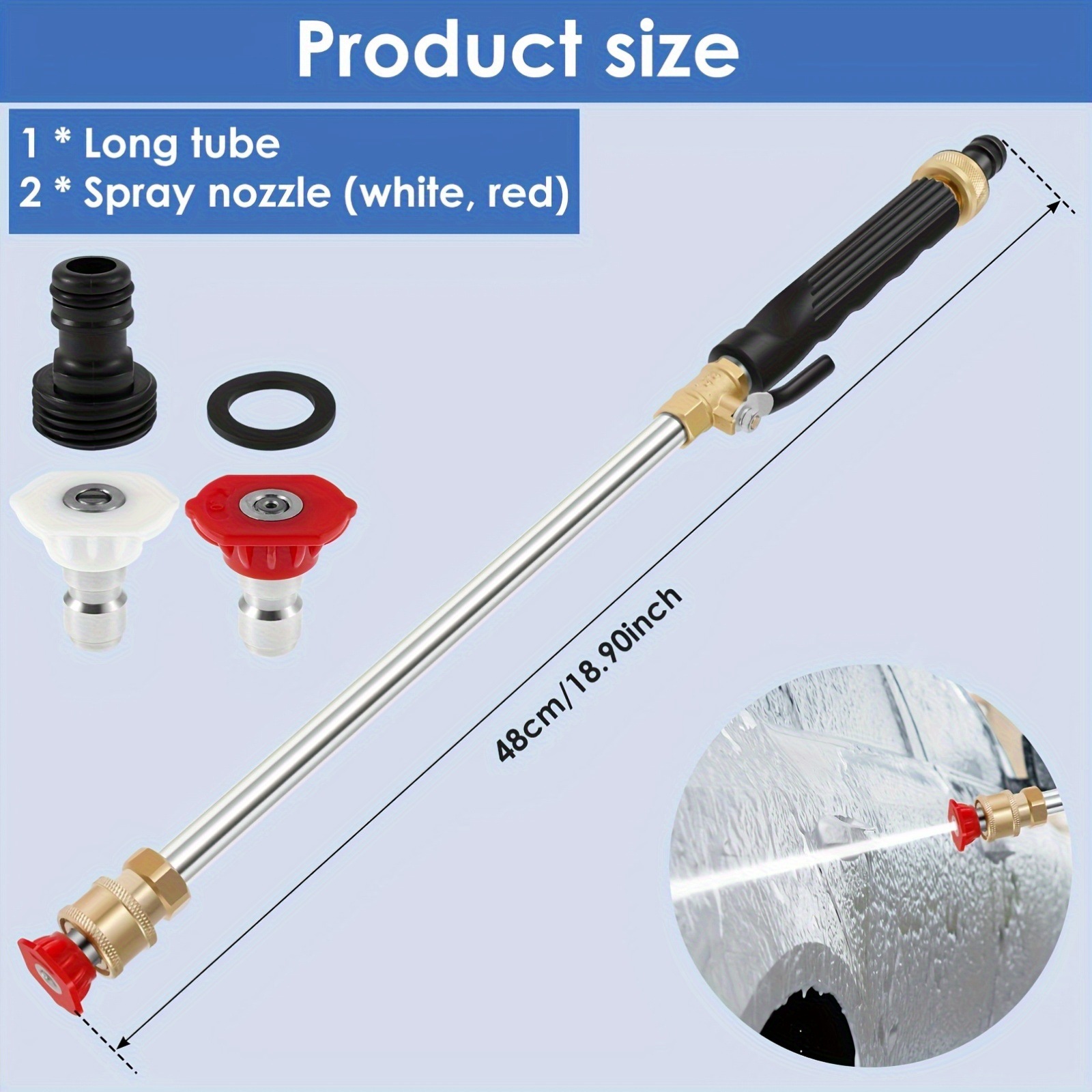 2025 New Cross-Border Dropshipping Heavy-Duty Multifunctional 1-Piece High-Pressure Cleaning Stick Cross-Border Dropshipping