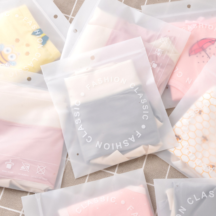 Thickened EVA frosted underwear packaging bag high-end men's and women's independent pants bag zipper bag can be added LOGO