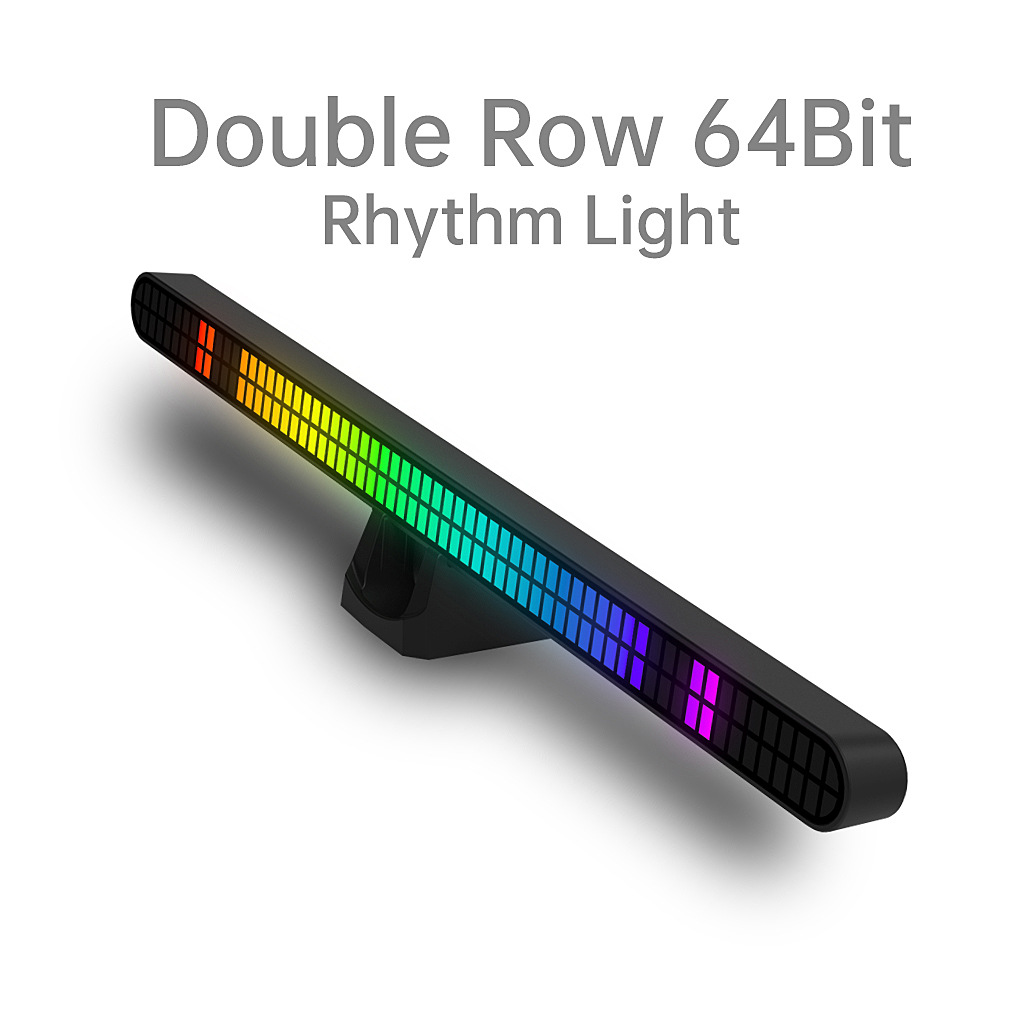 Cross-Border E-Commerce Spot Supply Original Factory Wholesale Rgb Pickup Light Voice-Controlled Music Rhythm Light Led Desktop Car Light