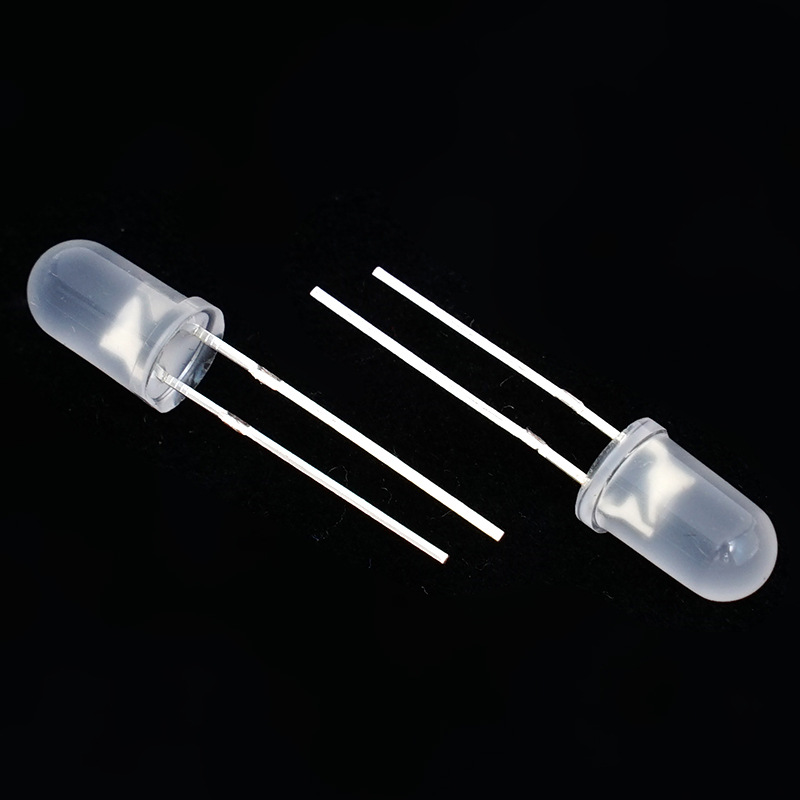 F5 Round Head Mist Red Light Bead with Edge Straight Plug Light Emitting Tube Short Foot 5mm Light Source Diode Led Light Wholesale Factory