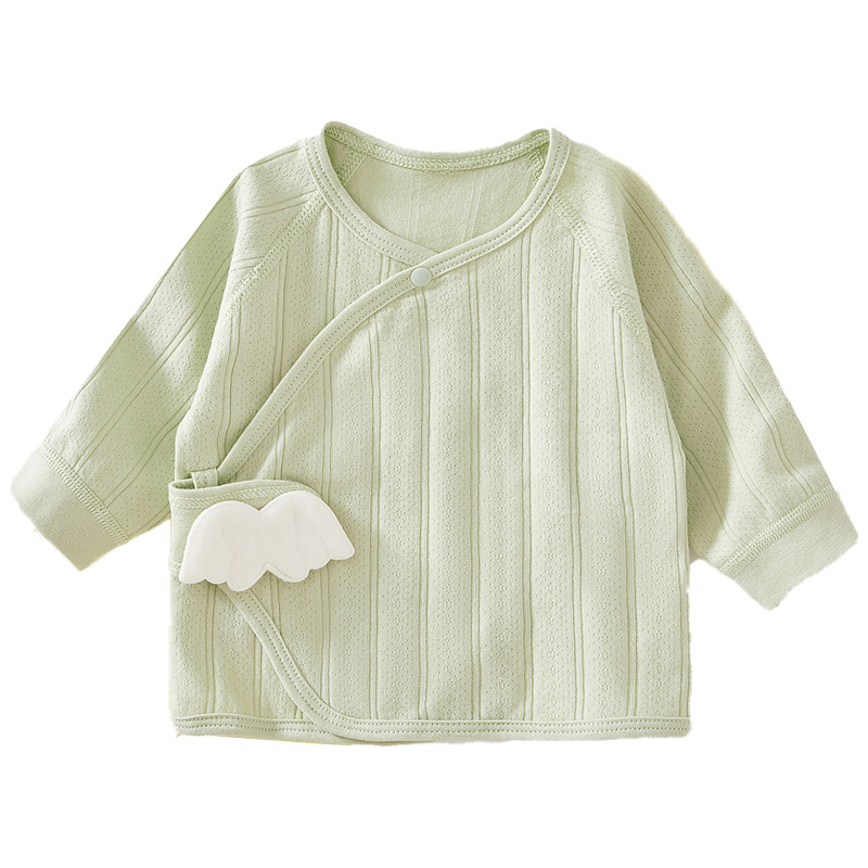 Baby Clothes Boneless Cotton Spring and Autumn Newborn Velcro Half-back Clothes Full Moon Monk Clothes Baby Clothes