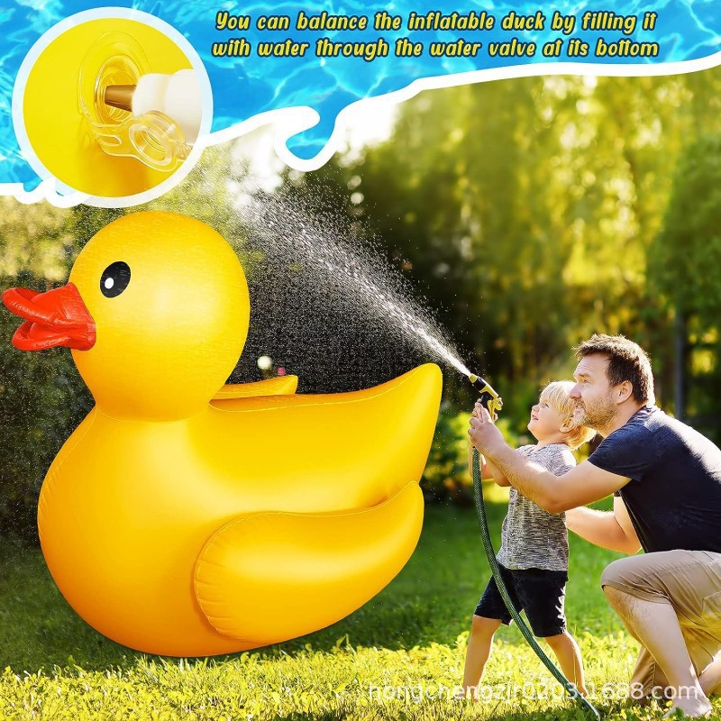 Thickened Yellow Duck Ride-On Float, Adult Inflatable Sunglasses Duck Pvc Swimming Ring Photography Prop, Cross-Border Ready Stock