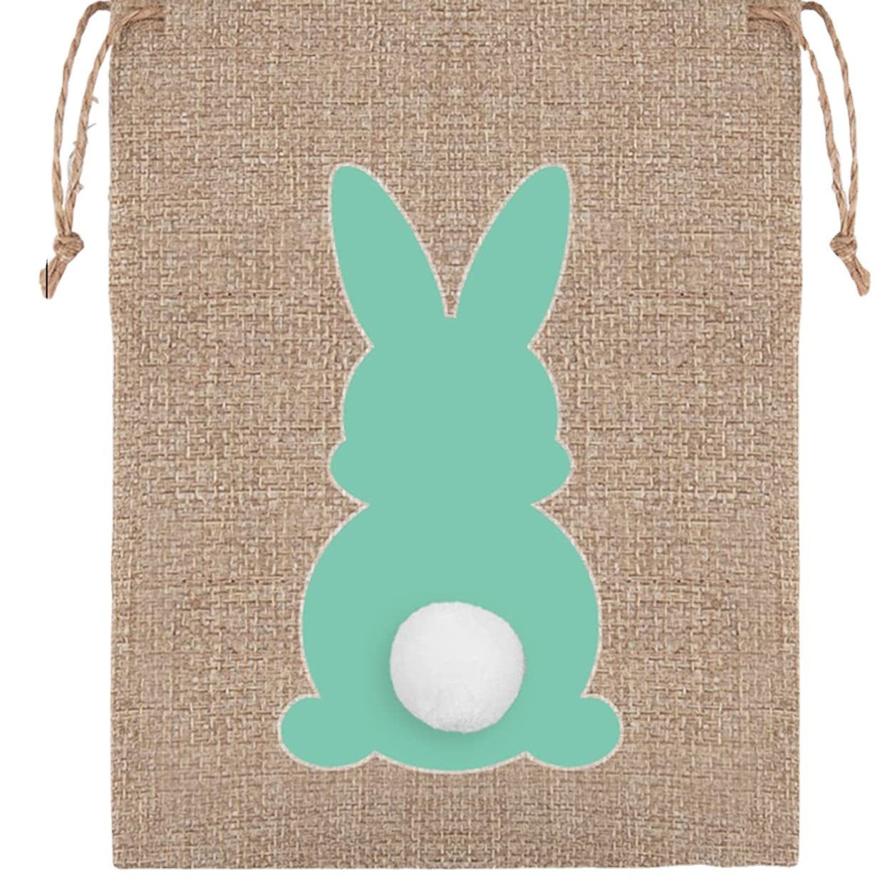 Easter Cute Funny Bunny Egg Storage Bundle Candy Packaging Gift Bag Hemp Drawstring Decoration