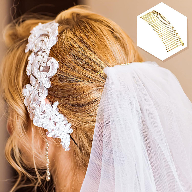 20-tooth iron wire headband reverse comb hair comb hair clip hair accessories South Korea bangs comb metal updo hair insert comb hair fork balls