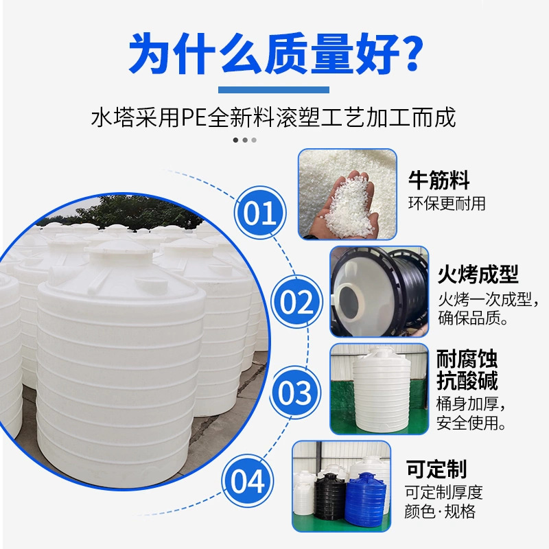plastic water tank water tower storage tank petroleum electronic electroplating textile printing and dyeing treatment pharmaceutical brewing sugar aquaculture