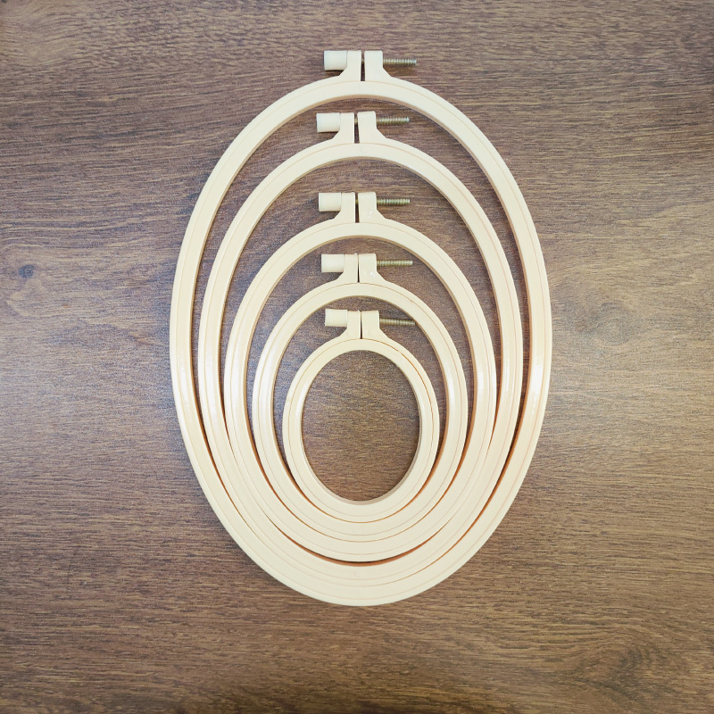 DIY embroidery ring ornaments plastic embroidery inner ring adjustable embroidery cross embroidery imitation bamboo imitation wood embroidery manufacturers wholesale