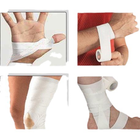 Plaid and Breathable Cotton Material Toothed Edge Sports Tape White Patch Muscle Patch with Skin Film Elastic Bandage