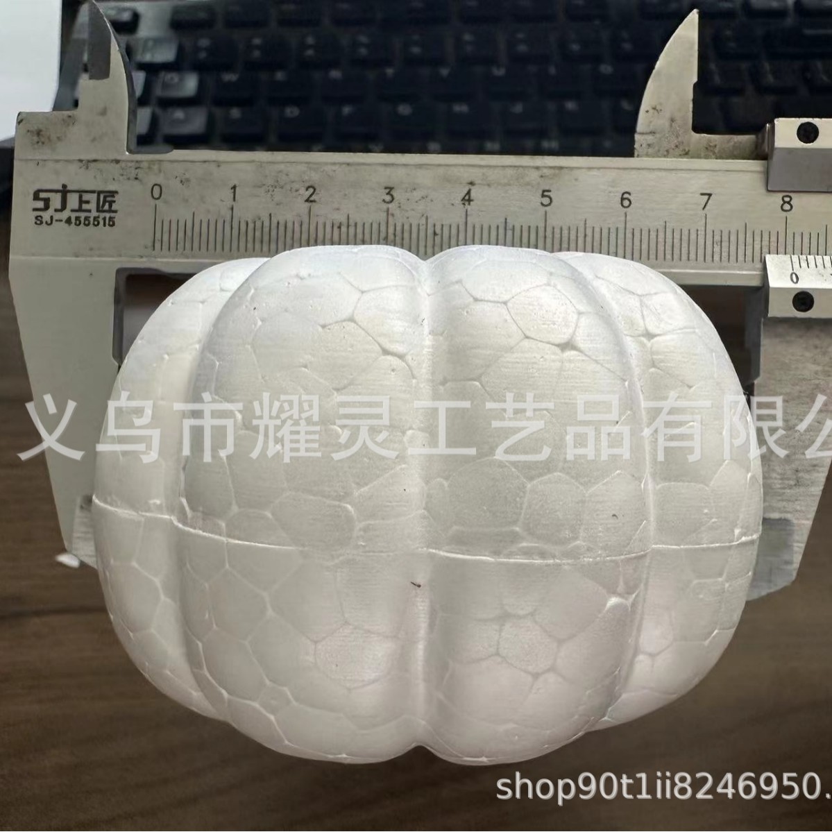 Foam Pumpkin Factory Directly Supply Halloween Styrofoam 8CM Pumpkin Ghost Festival Decoration Props White Billet Graffiti
