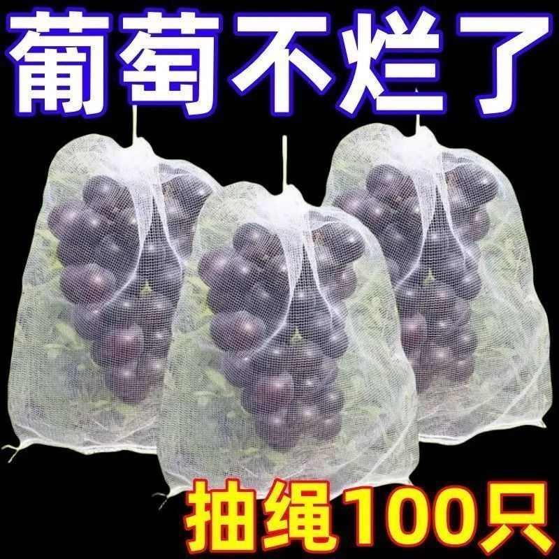 Bring Your Own Drawstring Grape Fruit Bagging Anti-Bird, Rain-Proof and Insect-Proof Mesh Bag Melon and Fruit Fig Loquat Breathable Special Bag