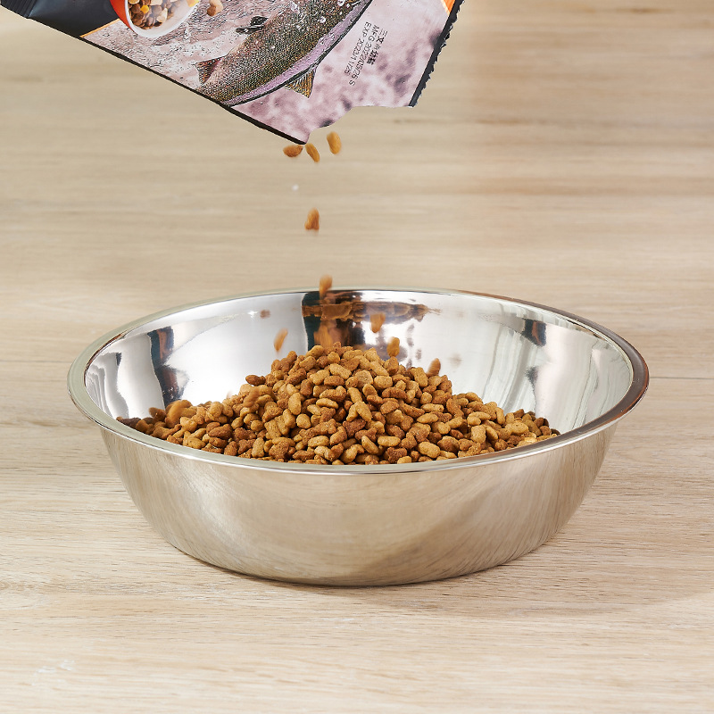 Dog Bowl stainless steel liner pet food bowl pet supplies cat bowl 12cm Pet Bowl cat bowl dog bowl