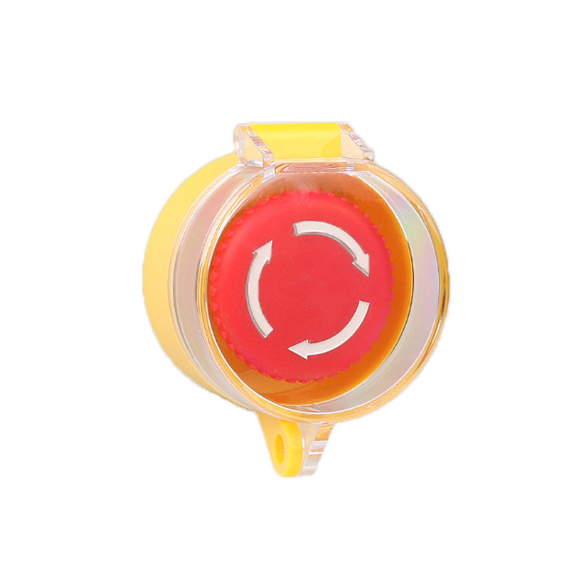 22mm Emergency Stop Button Protective Cover Ingot Type Magnetic Button Protective Cover to Prevent Accidental Touch and Accidental Operation Sign Frame Flip Cover