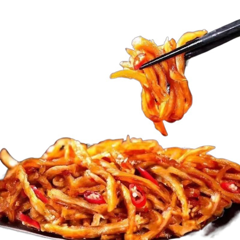 Guangxi Handmade Spicy Papaya Shreds with Sauce, Crispy and Refreshing Papaya Shreds with Garlic Flavor