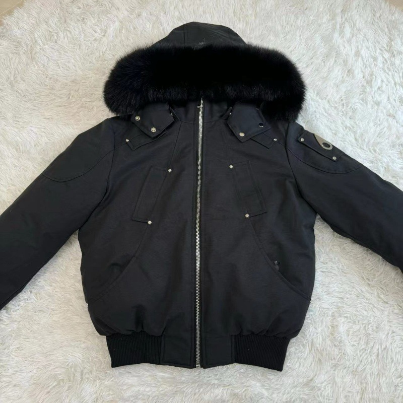 Куртка-пилот с капюшоном из лисьего меха для мужчин Palm Moose