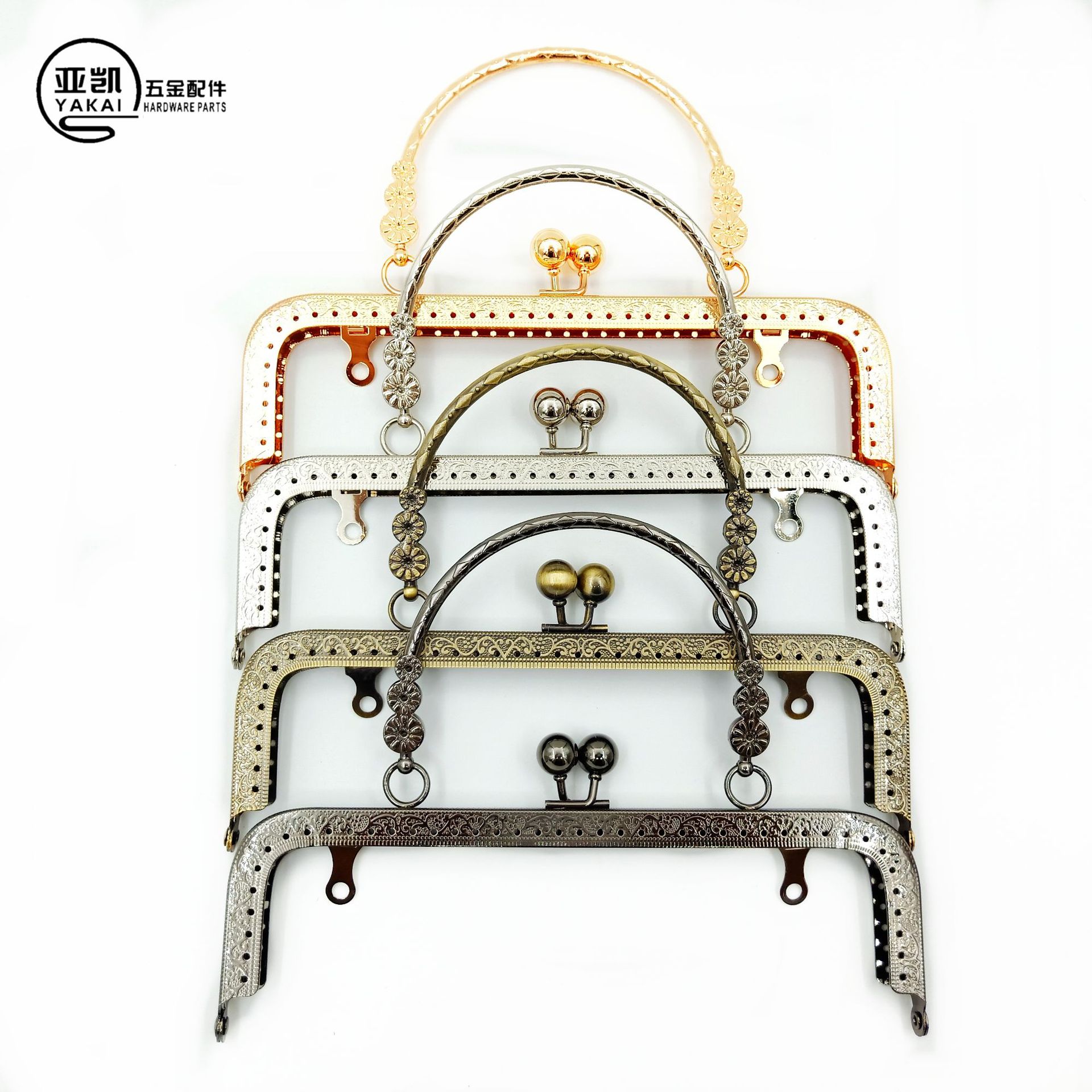 20 см квадратная рельефная пряжка с тремя цветами, золотая, для ручки, аксессуары для сумок