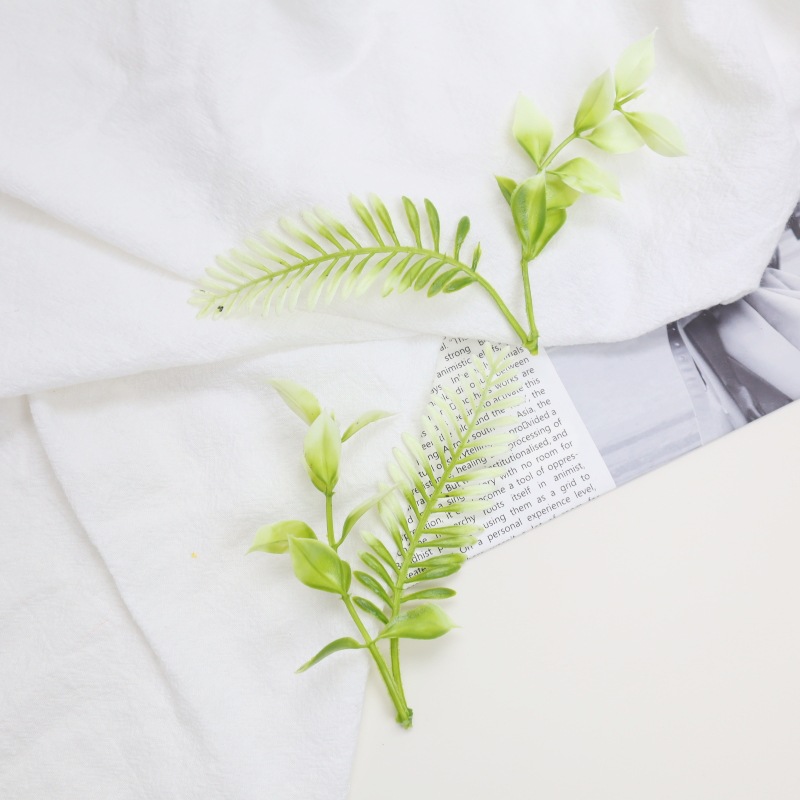 Plastic Aquatic Plant Accessories, 2-Pronged Papyrus, Persian Leaf Grass, Artificial Plant Accessories, Bonsai Potted DIY Materials